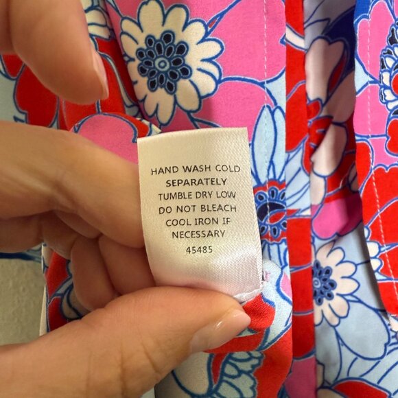 Sugarlips Berry Mix Floral Strapless Romper Size Large Retro Pink Blue White - Picture 9 of 10